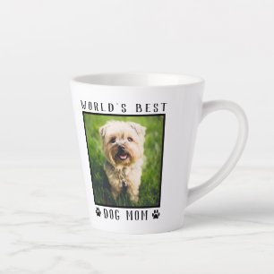 Werelds Beste Hond Moeder Pootafdrukken Fotolijstj Latte Mok
