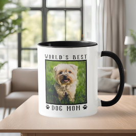 Werelds Beste Hond Moeder Pootafdrukken Fotolijstj Mok