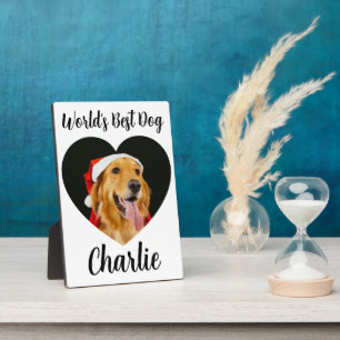 Werelds Beste Hond Naam Hart Fotolijstje Fotoplaat