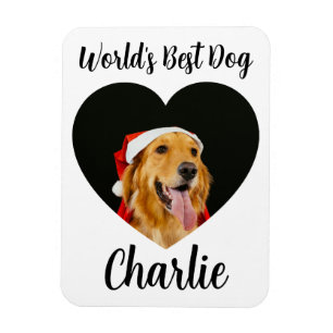 Werelds Beste Hond Naam Hart Fotolijstje Magneet