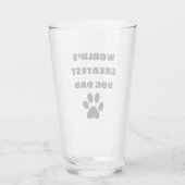 Werelds Beste Hond Papa Aangepaste Tekst Gepersona Glas (Achterkant)