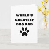 Werelds Beste Hond Papa Aangepaste Tekst Gepersona Kaart (Gele Bloem)