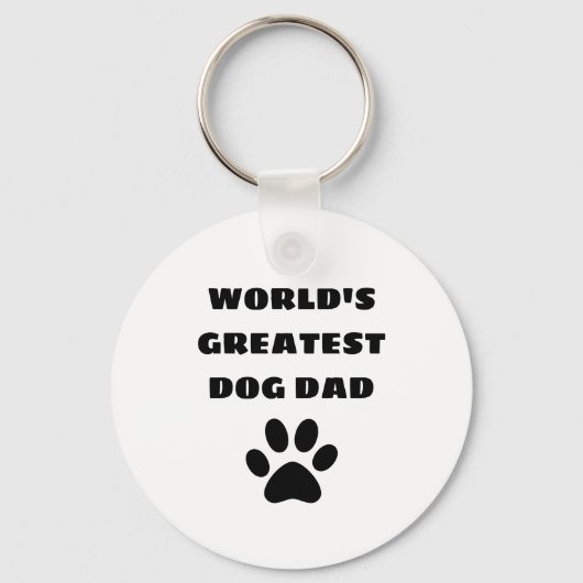 Werelds Beste Hond Papa Aangepaste Tekst Gepersona Sleutelhanger (Voorkant)