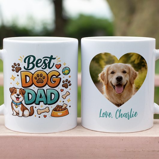 Werelds Beste Hond Papa | Aangepaste Vaderdag Koffiemok
