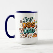 Werelds Beste Hond Papa | Douane Vaderdag Mok (Links)