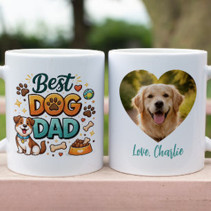 Werelds Beste Hond Papa   Douane Vaderdag Mok