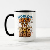 Werelds Beste Hond Papa | Douane Vaderdag Mok (Links)