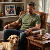 Werelds Beste Hond Papa Modern Elegante Aangepaste T-shirt