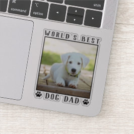 Werelds Beste Hond Papa Pootafdrukken Fotolijstje  Sticker
