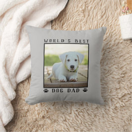 Werelds Beste Hond Papa Pootafdrukken Huisdier Fot Kussen