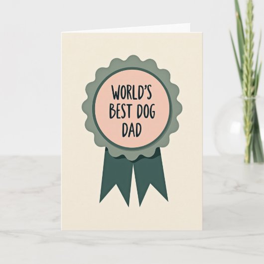 Werelds Beste Hond Papa Prijskaart Kaart (Voorkant)
