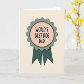 Werelds Beste Hond Papa Prijskaart Kaart (Gele Bloem)