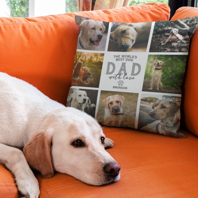 Werelds Beste Hond Papa Vaderdag Kussensloop Kussen (Creator heeft geüpload)