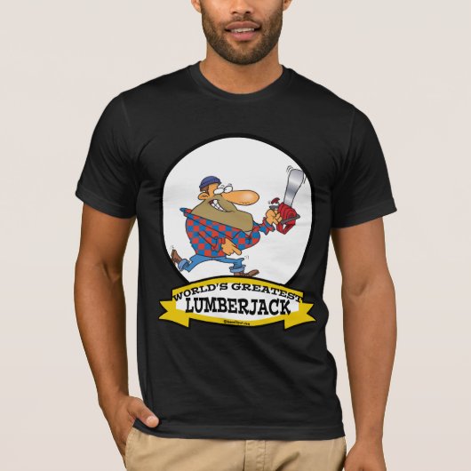 WERELDS BESTE HOUTHakkER MANNEN CARTOON T-shirt (Voorkant)