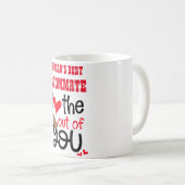 Werelds Beste Huisgenoot - Hou van JE MUG Koffiemok (Voorkant rechts)