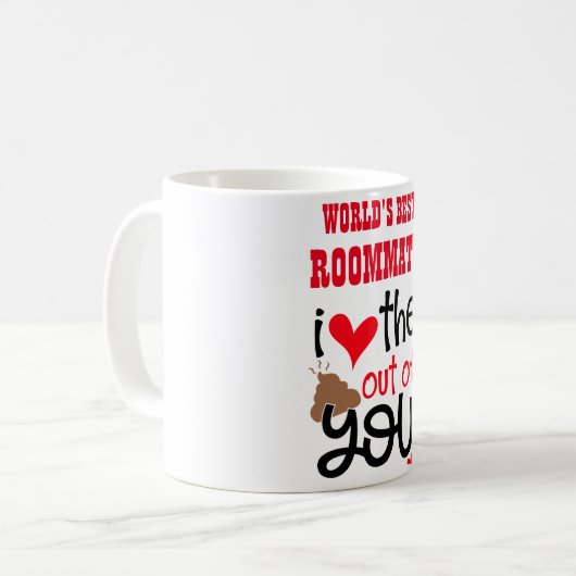 Werelds Beste Huisgenoot - Hou van JE MUG Koffiemok (Voorkant links)