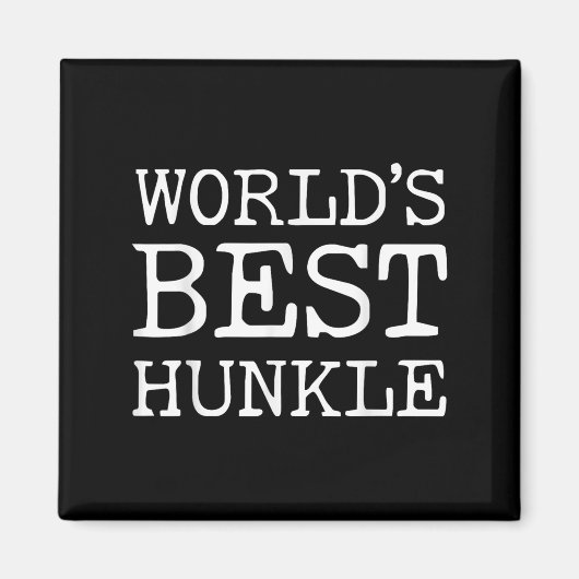 Werelds beste hunkle grappige oom grap vaders dag magneet (Voorkant)