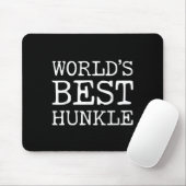 Werelds beste hunkle grappige oom grap vaders dag muismat (Met muis)