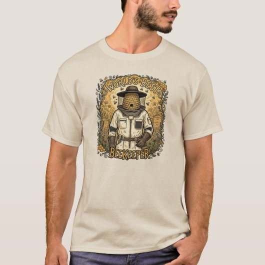 Werelds Beste Imker Bij Ontwerp T-shirt (Voorkant)