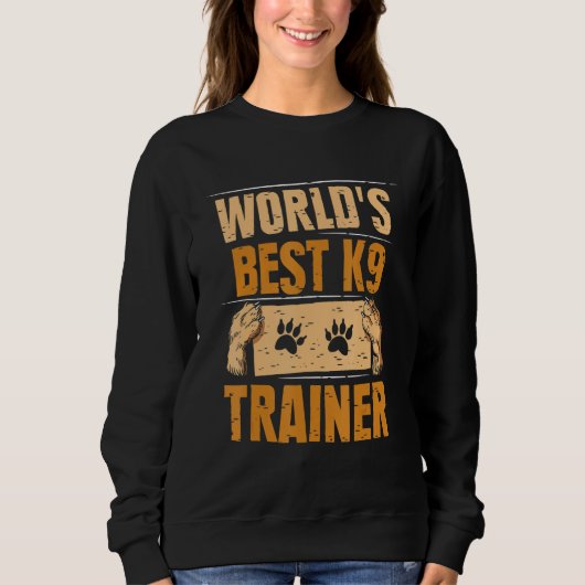 Werelds Beste K9 Trainer Hondengeleider Afhandelin Trui (Voorkant)
