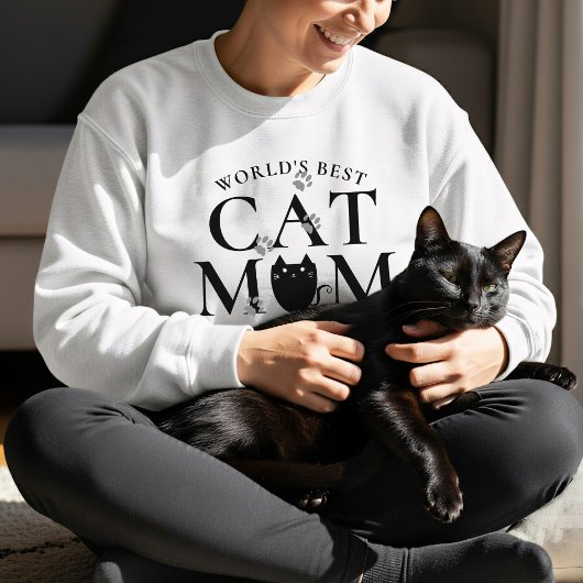 Werelds Beste Kat Mama Paw Prints Schattige Sweats Trui