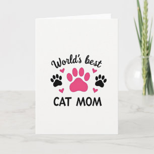 Werelds Beste Kat Moeder Kunstkaart Kaart