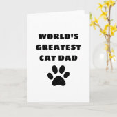 Werelds Beste Kat Vader Aangepaste Tekst Gepersona Kaart (Gele Bloem)