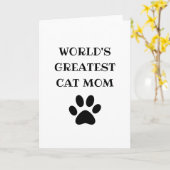 Werelds Beste Kattenmoeder Aangepaste Tekst Gepers Kaart (Gele Bloem)