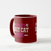 Werelds Beste Kattenmoeder Moderne Typografische B Mok (Voorkant links)