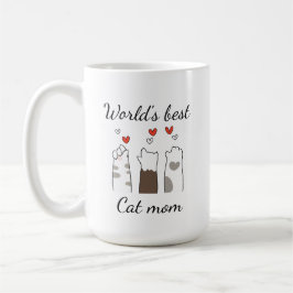 Werelds beste kattenmoeder op maat koffiemok
