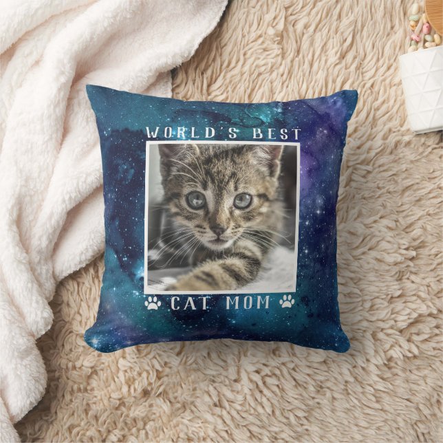 Werelds Beste Kattenmoeder Pootafdrukken Huisdier  Kussen (Deken)