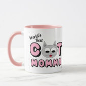 Werelds Beste Kattenmoeder Roze Mok (Links)