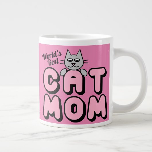 Werelds Beste Kattenmoeder Schattig Grote Koffiekop (Rechts)