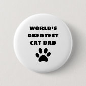 Werelds Beste Kattenpapa Aangepaste Tekst Geperson Ronde Button 5,7 Cm (Voorkant)