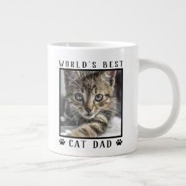 Werelds Beste Kattenpapa Pootafdrukken Huisdier Fo Grote Koffiekop