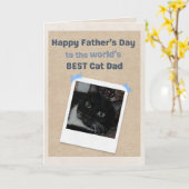 Werelds Beste Kattenpapa Vaderdag Kaart (Doosgrap) (Gele Bloem)