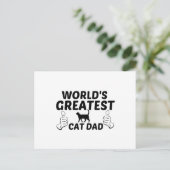 WERELDS BESTE KATTENVADER BRIEFKAART (Staand voorkant)