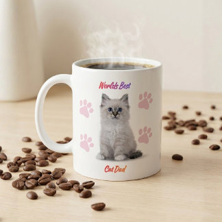 Werelds Beste Kattenvader Huisdier Foto Koffie Koffiemok