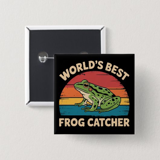 Werelds Beste Kikker Vanger Grappige Meme Sarcasti Vierkante Button 5,1 Cm (Voorkant /achterkant)