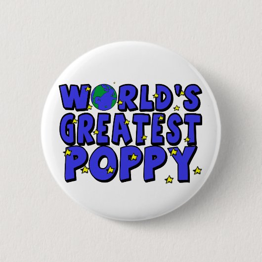 Werelds Beste Klaproos Ronde Button 5,7 Cm (Voorkant)