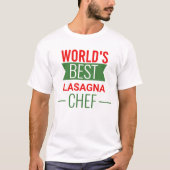 Werelds Beste Lasagna Chef T-shirt (Voorkant)