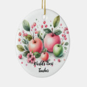 Werelds Beste Leraar Appel Delight Keramisch Ornament (Rechts)