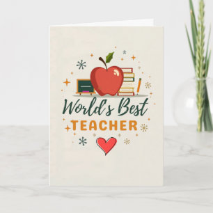 Werelds Beste Leraar Bedankt Cadeau Kaart