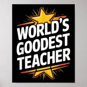 Werelds beste leraar, grappige waardering leraar poster