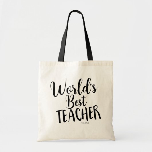 WERELDS BESTE LERAAR Persoonlijke Aangepaste Naam Tote Bag (Voorkant)