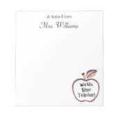 Werelds beste leraar Red Apple, waardering van de  Notitieblok (Voorkant)