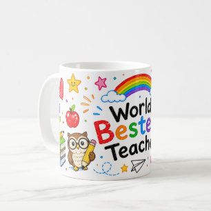 Werelds Beste Leraar Schattige Leraar Waardering Koffiemok
