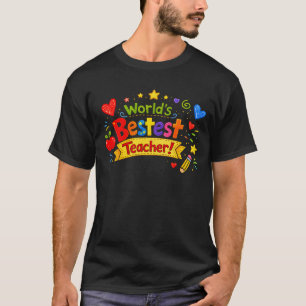 Werelds Beste Leraar Schattige Leraar Waardering T-shirt