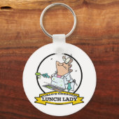 WERELDS BESTE LUNCHDAME CARTOON SLEUTELHANGER (Voorkant)