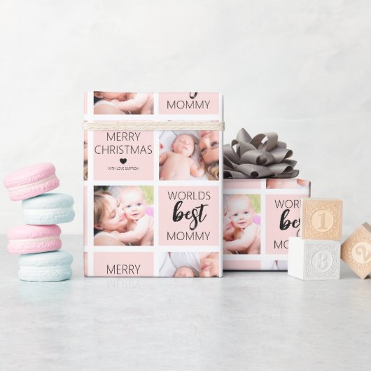 Werelds Beste Mama 2 Foto Inpakpapier (Baby Shower)